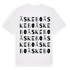 Äskebo ordlek t-shirt – ekologisk bomull t-shirt från Pinshirt