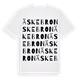 White t-shirt med Äskebron ordlek t-shirt