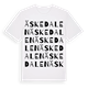 White t-shirt med Äskedalen ordlek t-shirt