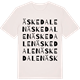 Vintage White t-shirt med Äskedalen ordlek t-shirt