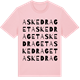 Pink Cotton t-shirt med Askedraget ordlek t-shirt