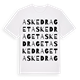 Askedraget ordlek t-shirt