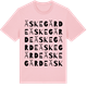 Pink Cotton t-shirt med Äskegärde ordlek t-shirt