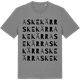 Mid Heather Gray t-shirt med Askekärr ordlek t-shirt