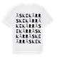 White t-shirt med Äskekärr ordlek t-shirt