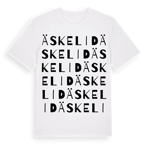 Äskelid ordlek t-shirt – ekologisk bomull t-shirt från Pinshirt