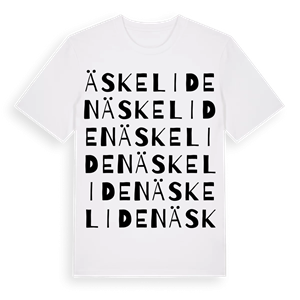 Äskeliden ordlek t-shirt – ekologisk bomull t-shirt från Pinshirt