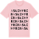 Pink Cotton t-shirt med Askemyren ordlek t-shirt