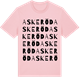 Pink Cotton t-shirt med Askeröd ordlek t-shirt