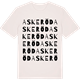 Vintage White t-shirt med Askeröd ordlek t-shirt