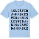 Blue Soul t-shirt med Åskesvedjan ordlek t-shirt