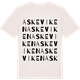 Vintage White t-shirt med Askeviken ordlek t-shirt