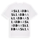White t-shirt med Asklanda ordlek t-shirt
