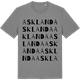 Mid Heather Gray t-shirt med Asklanda ordlek t-shirt