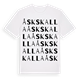 White t-shirt med Åskskalla ordlek t-shirt