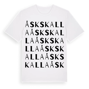 Åskskalla ordlek t-shirt – ekologisk bomull t-shirt från Pinshirt