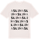 Vintage White t-shirt med Askum ordlek t-shirt