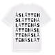 White t-shirt med Åslätten ordlek t-shirt