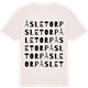 Vintage White t-shirt med Åsletorp ordlek t-shirt
