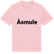 Pink Cotton t-shirt med Åsmule fetstil t-shirt