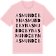 Pink Cotton t-shirt med Asmundebyn ordlek t-shirt