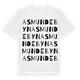 White t-shirt med Asmundebyn ordlek t-shirt