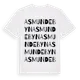 White t-shirt med Asmundebyn ordlek t-shirt