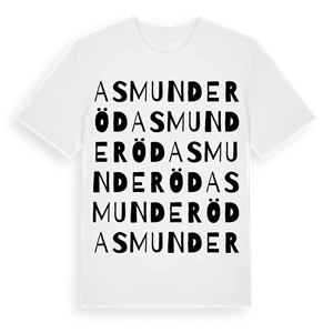 Asmunderöd ordlek t-shirt – ekologisk bomull t-shirt från Pinshirt