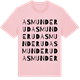 Pink Cotton t-shirt med Asmunderud ordlek t-shirt