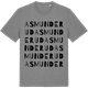 Mid Heather Gray t-shirt med Asmunderud ordlek t-shirt