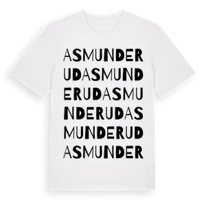 Asmunderud ordlek t-shirt – ekologisk bomull t-shirt från Pinshirt