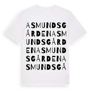 Asmundsgården ordlek t-shirt – ekologisk bomull t-shirt från Pinshirt
