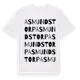 White t-shirt med Asmundstorp ordlek t-shirt