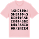Pink Cotton t-shirt med Åsneröd ordlek t-shirt