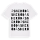 White t-shirt med Åsneröd ordlek t-shirt