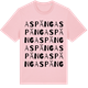 Pink Cotton t-shirt med Aspäng ordlek t-shirt