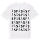 White t-shirt med Äspås ordlek t-shirt