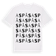 White t-shirt med Aspås ordlek t-shirt