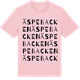 Pink Cotton t-shirt med Äspebacken ordlek t-shirt