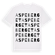 White t-shirt med Aspeberget ordlek t-shirt