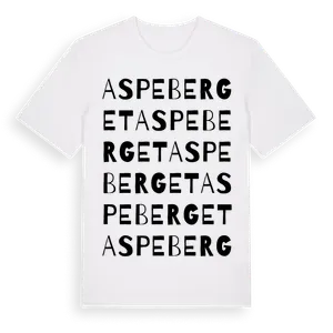 Aspeberget ordlek t-shirt – ekologisk bomull t-shirt från Pinshirt