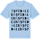 Blue Soul t-shirt med Äspedalen ordlek t-shirt