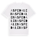 White t-shirt med Aspedalen ordlek t-shirt