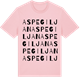 Pink Cotton t-shirt med Aspegiljan ordlek t-shirt