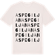 Vintage White t-shirt med Aspegiljan ordlek t-shirt