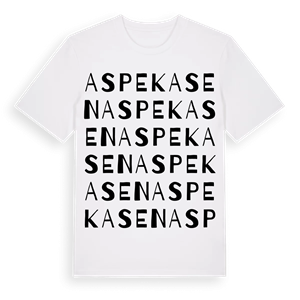 Aspekasen ordlek t-shirt – ekologisk bomull t-shirt från Pinshirt