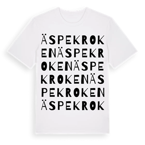 Äspekroken ordlek t-shirt – ekologisk bomull t-shirt från Pinshirt