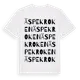 White t-shirt med Äspekroken ordlek t-shirt