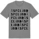 Mid Heather Gray t-shirt med Äspelund ordlek t-shirt