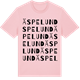 Pink Cotton t-shirt med Äspelund ordlek t-shirt